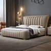Emporio Upholstered Leather King Size Bedframe - Image 6