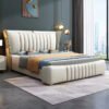 Emporio Upholstered Leather King Size Bedframe - Image 10
