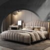 Empire Upholstered Leather King Size Bedframe - Image 2