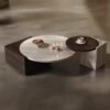 Flintstone Marble Wood Coffee Table Set - Image 5