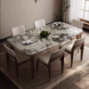 1.8M Fumikaze Solid Marble Stone Top Dining Table - Image 6
