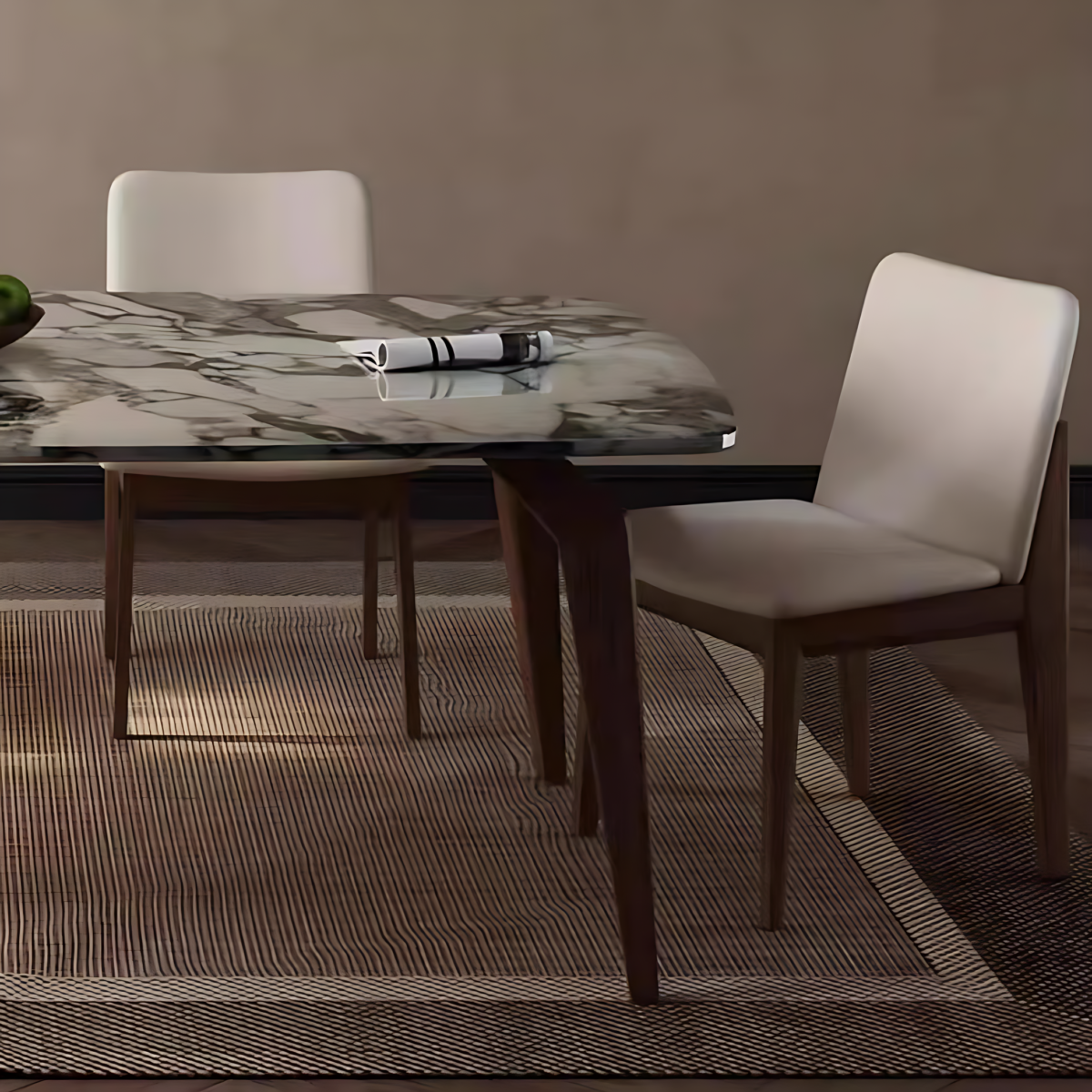 1.8M Fumikaze Solid Marble Stone Top Dining Table - Image 5