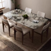1.8M Fumikaze Solid Marble Stone Top Dining Table - Image 3
