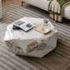 1.1M Prism Solid Marble Stone Coffee Table - Image 4