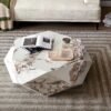 1.1M Prism Solid Marble Stone Coffee Table - Image 2