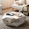 1.1M Prism Solid Marble Stone Coffee Table
