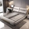 Roman Upholstered Leather King Size Bedframe - Image 4