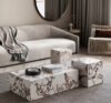 Classic 3 Piece Solid Marble Coffee Table Set - Image 2