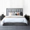 Roland Upholstered Leather King Size Bedframe