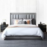 Roland Upholstered Leather King Size Bedframe