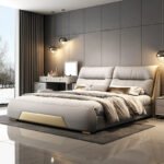 Roman Upholstered Leather King Size Bedframe