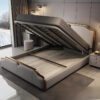 Sovereign Upholstered Leather King Size Bedframe - Image 4