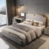 Sovereign Upholstered Leather King Size Bedframe - Image 3
