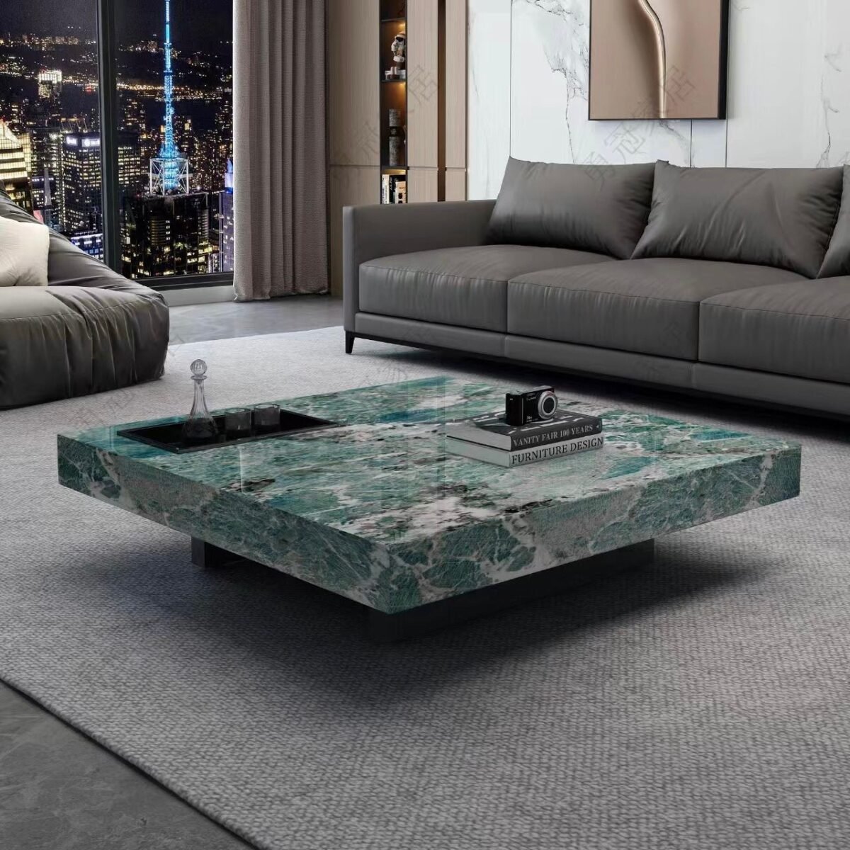 1M Timeless Solid Marble Stone Coffee Table - Image 6