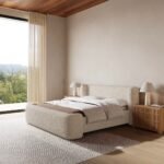 Teddy Fabric King Size Bed Gas Lifting