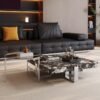 1M Burton Solid Marble Stone Coffee Table Set