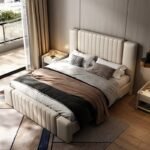 Victoria Upholstered Leather King Size Bedframe