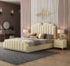 Jolene Upholstered Leather King Size Bedframe