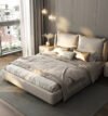 Monaco Upholstered Leather King Size Bedframe - Image 4