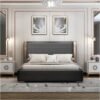 Selena Upholstered Luxury Leather King Size Bedframe - Image 2