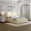 Selena Upholstered Luxury Leather King Size Bedframe - Image 5