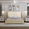 Selena Upholstered Luxury Leather King Size Bedframe - Image 4