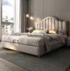 Allure Upholstered Leather King Size Bedframe - Image 2