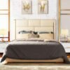 ARVA Upholstered Leather King Bedframe - Image 2