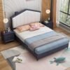 Aussie Upholstered Leather Queen Bedframe - Image 3