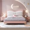 Annabelle Upholstered Leather Queen Bedframe