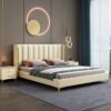 Camilla Upholstered Luxury Leather King Size Bedframe - Image 7