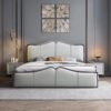 Carlyn Upholstered Leather King Size Bedframe - Image 7