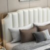 Celine Upholstered Luxury Leather King Size Bedframe - Image 5