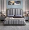 Celine Upholstered Luxury Leather King Size Bedframe - Image 11