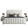 Celine Upholstered Luxury Leather King Size Bedframe - Image 15