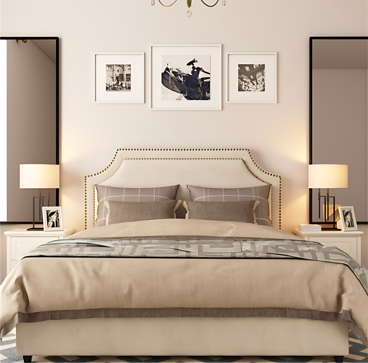 Daphne Upholstered Luxury Velvet King Size Bedframe - Image 2