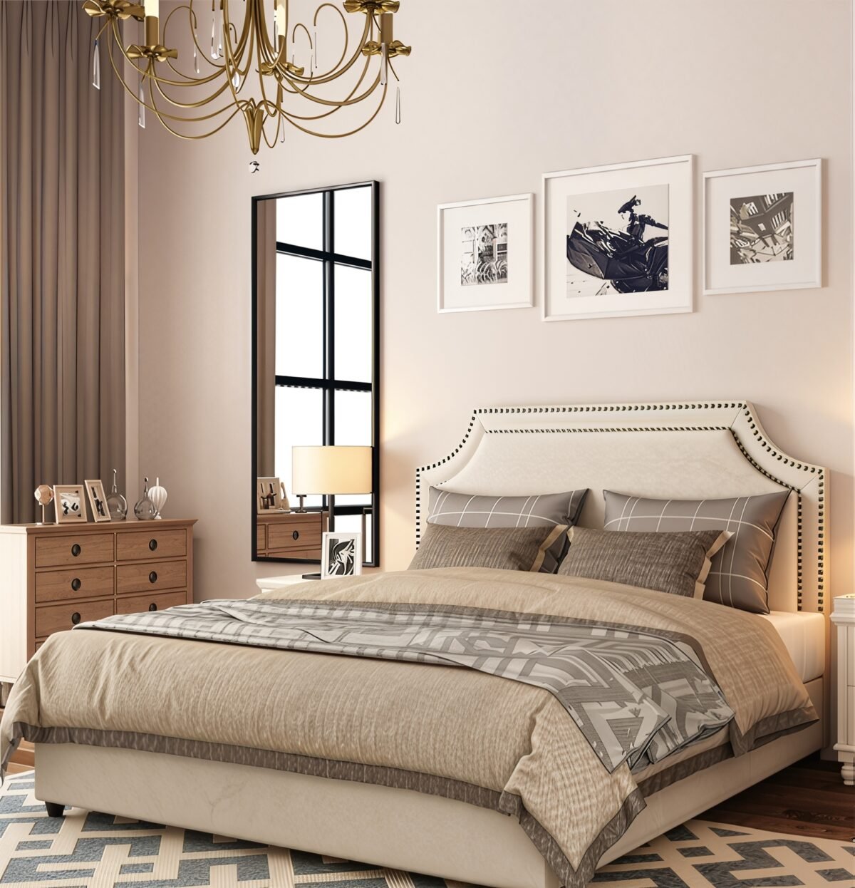 Daphne Upholstered Luxury Velvet King Size Bedframe - Image 3