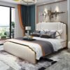 Geneva Upholstered Luxury Leather King Size Bedframe