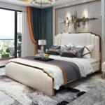 Geneva Upholstered Luxury Leather King Size Bedframe