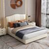 Grace Upholstered Luxury Leather King Size Bedframe - Image 2