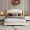 Grace Upholstered Luxury Leather King Size Bedframe