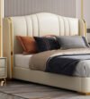 Grace Upholstered Luxury Leather King Size Bedframe - Image 6