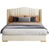 Grace Upholstered Luxury Leather King Size Bedframe - Image 12