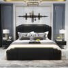 Geneva Upholstered Luxury Leather King Size Bedframe - Image 5