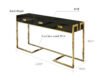 Hermosa Tempered Glass Console Table - White - Image 4