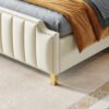 Joanne Upholstered Leather King Size Bedframe - Image 6