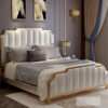 Tiffany Upholstered Leather King Bedframe - Image 2