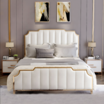 Tiffany Upholstered Leather King Bedframe