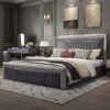 London Upholstered Luxury Leather King Size Bedframe