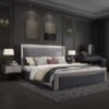London Upholstered Luxury Leather King Size Bedframe - Image 8